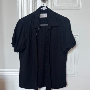 Abercrombie & Fitch Black Casual Button Down Shirt